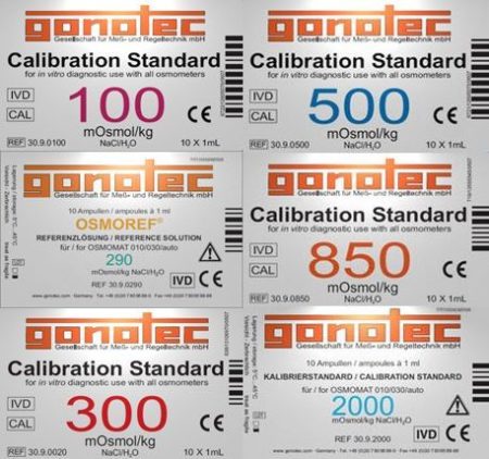 osmometer Gonotec calibration standards