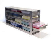 Empty freezer rack